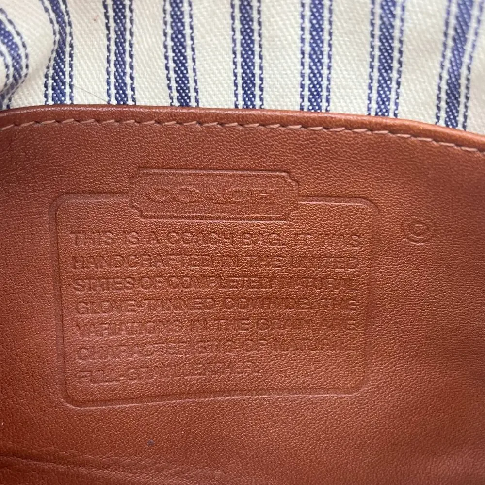 Vintage Coach Cosmetic Case Large 7172 British Tan USA 1990s
